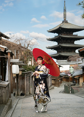 京都ロケ成人式前撮り1産寧坂